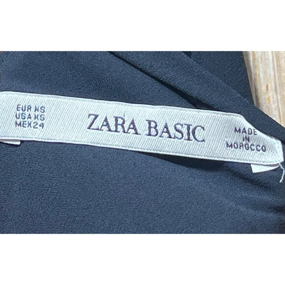 ZARA - Women's Rhinestone Diamond Crystal Backless Draped Halter Top - Black - Picture 10 of 16